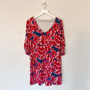 Pinkblush Pink and Blue Floral Mini Dress Medium